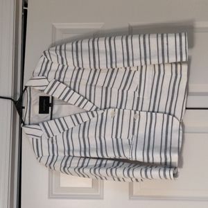 Banana Republic White and Gray Blazer - 6